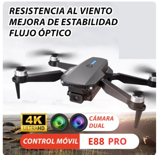 DRON TÁCTICO SKYCONTROL PRO E88 CMARA FRONTAL 4K HD