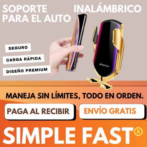 Simple Fast: Soporte y Cargador Inalámbrico para Auto