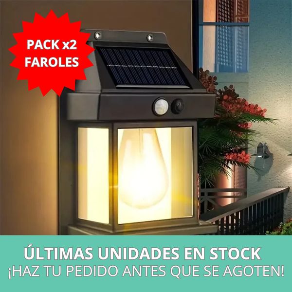 SOLARMAX™ Pack 2 Faroles Solares de Pared